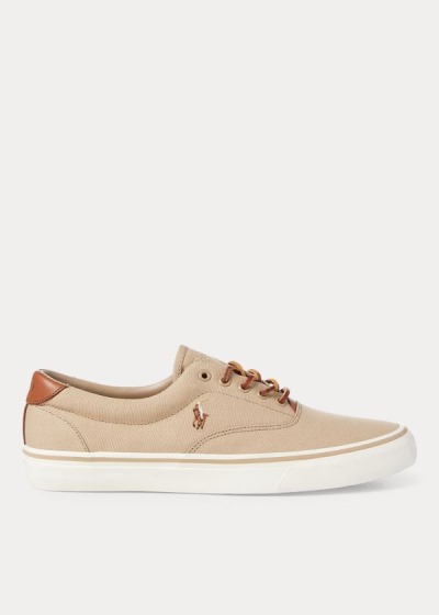 Zapatillas Polo Ralph Lauren Hombre Kaki - Thorton Canvas Low-Top - XSBDG4230